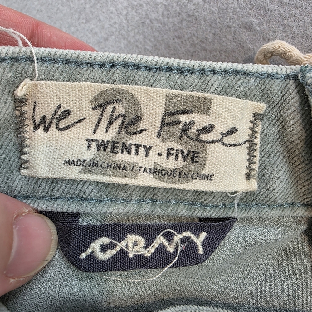 We the‎ Free People Fine Wale Flare Corduroy Jeans Curvy Corset Lace up Back 25 - Picture 5 of 13